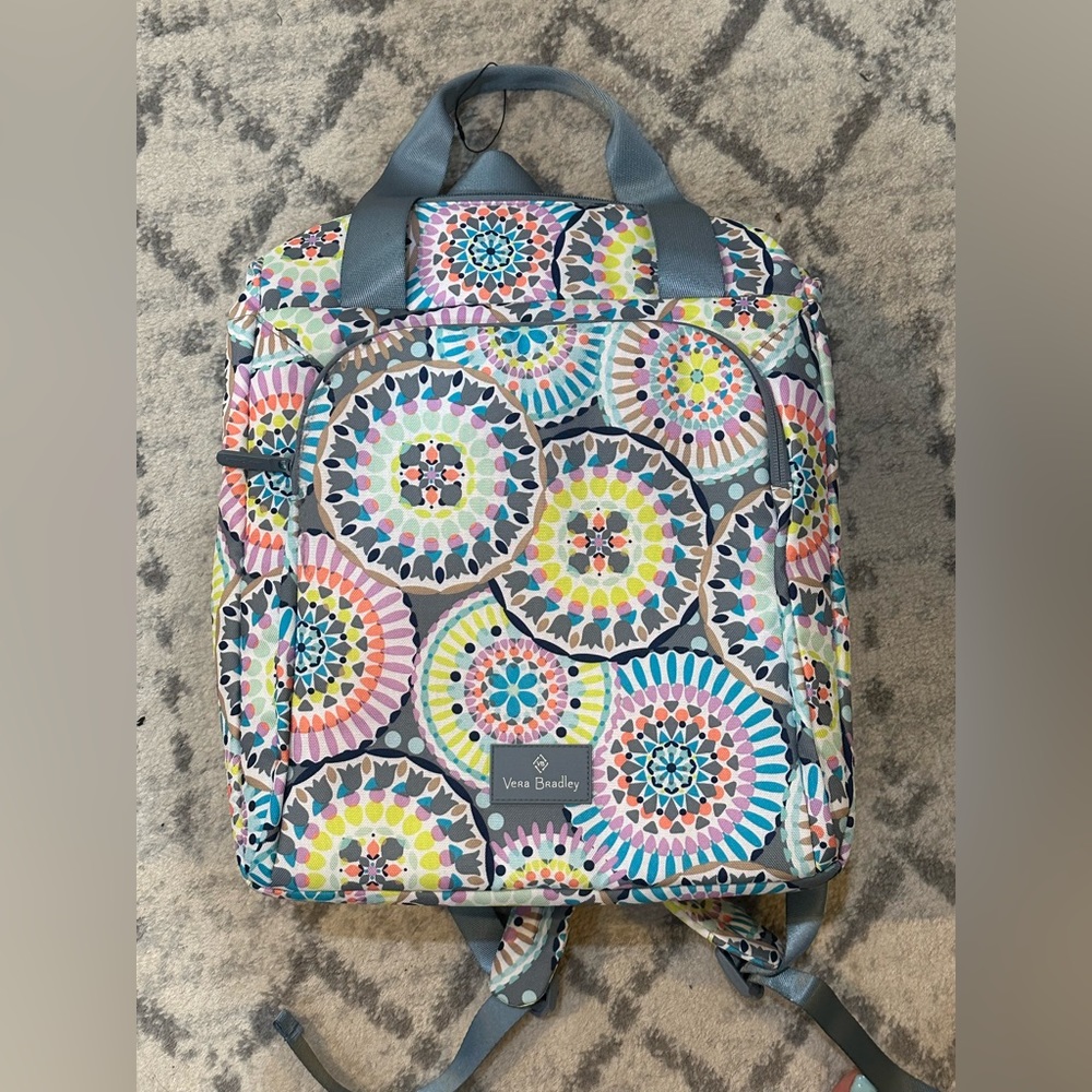 Vera Bradley Sunny Medallion Insulated Lighten Up Cooler Tote Backpack NWOT